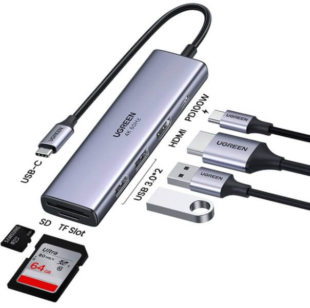 UGREEN 6 in 1 #CM511 USB C Hub (20956A)