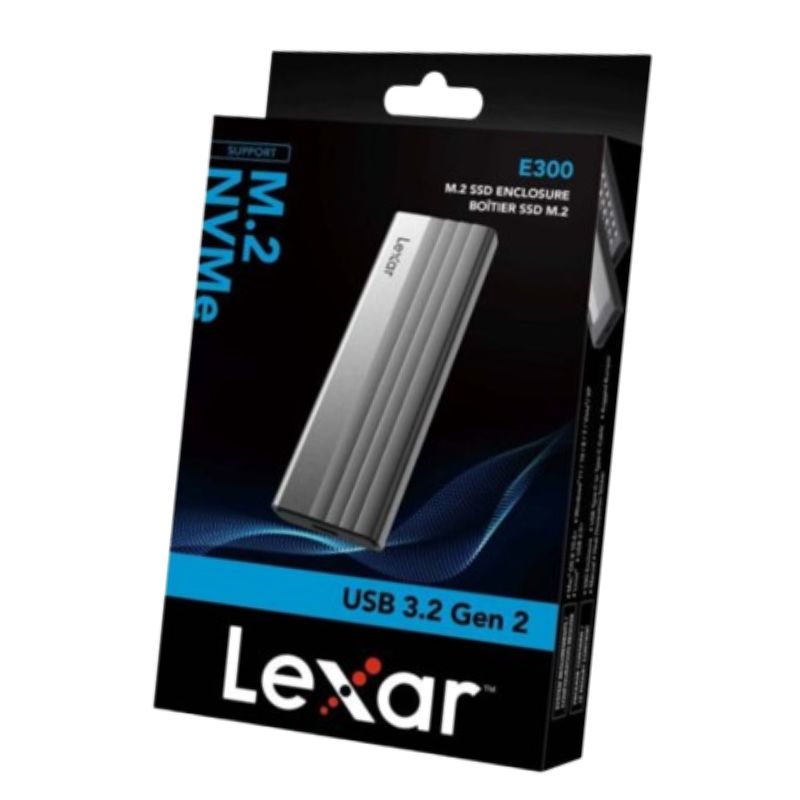 Lexar E300 M.2 PCIe NVMe SSD Case (10 Gbps)