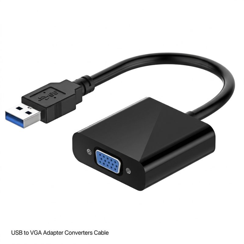 USB to VGA Adapter Converters Cable