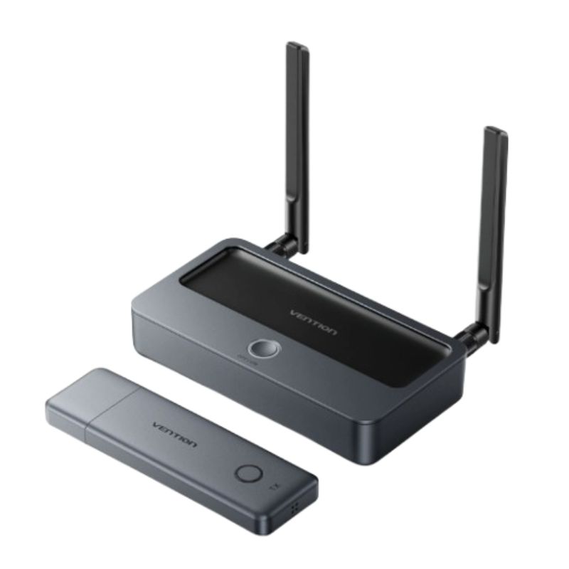 VENTION ADTH0 Enterprise-Grade Wireless HDMI to HDMI + VGA + 3.5mm TRS USB-C Transmitter & Receiver (Up to 50m)