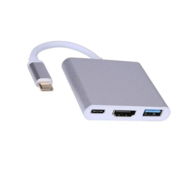 C Hub 3 in 1 (4K HDMI,USB C Port, USB 3.0)
