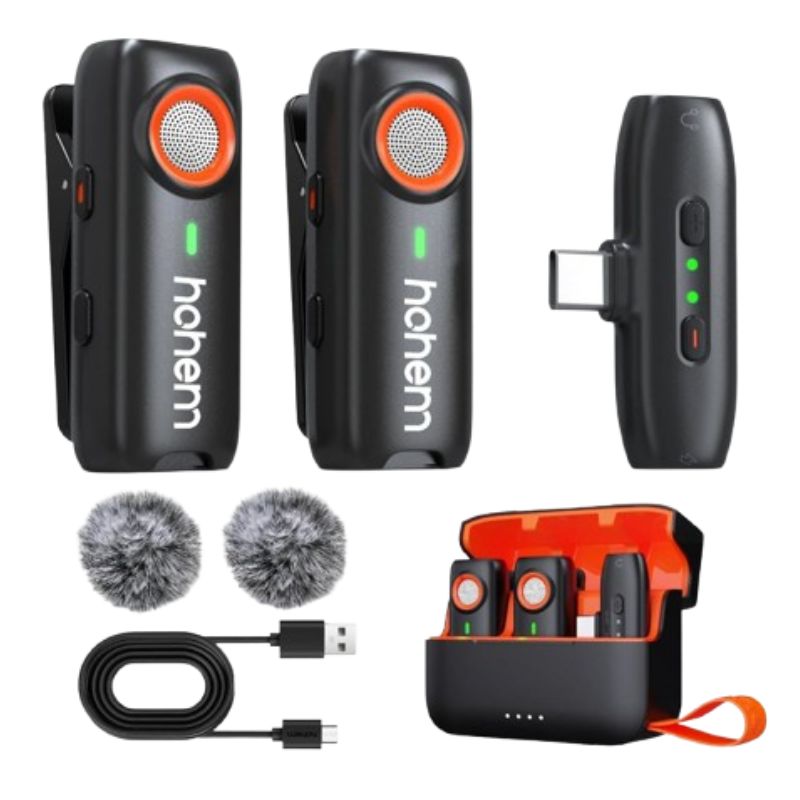 Hohem MIC-01 2TX + Microphone 1RX + Charging Case (Free Bag Offer)
