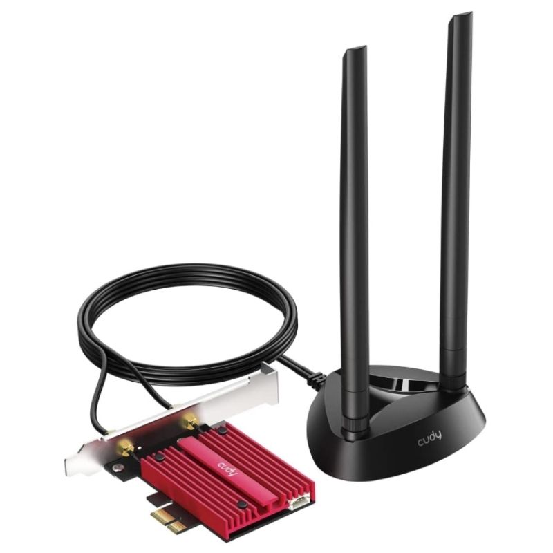 CUDY WE4000 2.0 – Tri-Band AXE5400 Wi-Fi6E PCI-E & Bluetooth 5.3 Adapter