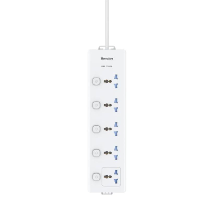 Huntkey DMC502 Five Ports 3 Line Surge Protection Power Strip with 5 Universal AC Outlets