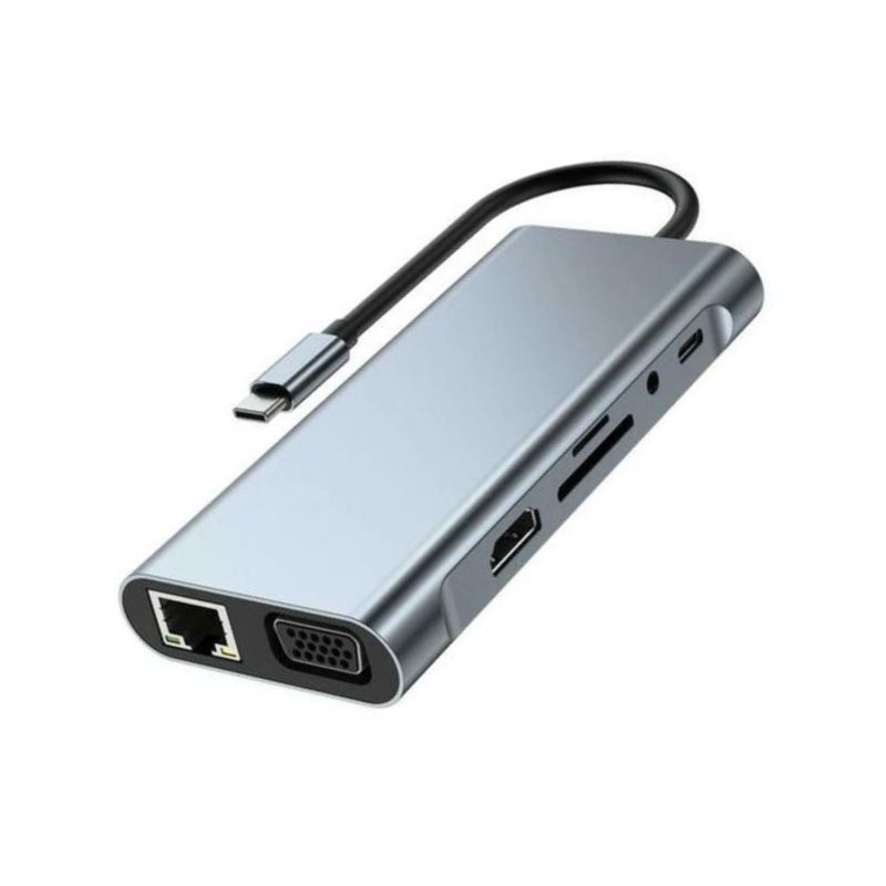 USB C HUB 11 in 1 With (4K HDMI,LAN,USB C Port, USB 3.0,PD,SD And TF Card Slot,3.5MM)