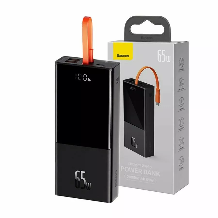 Baseus Eff 65W Power Bank 20000mAh with Type-c cable Power