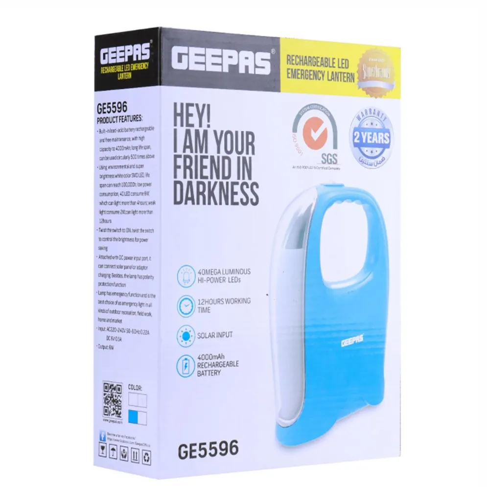 Geepas GE-5596 Rechargeable Emergency LED Light