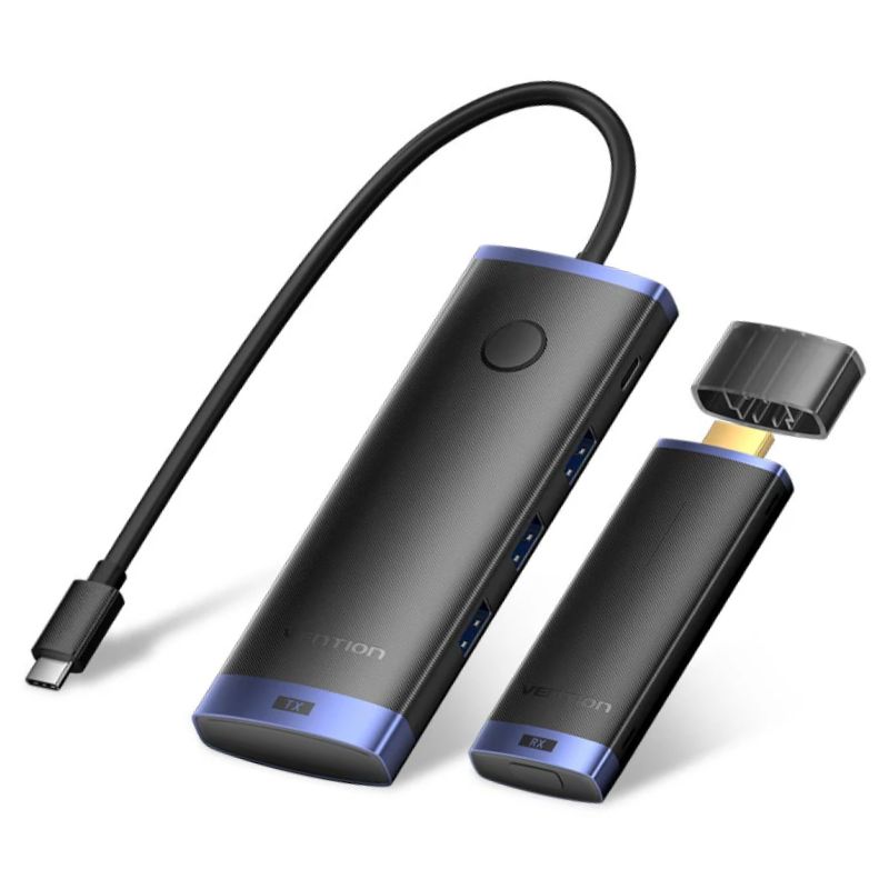 VENTION TPVBB 6-in-1 USB-C to HDMI Wireless Transmitter & Receiver (Up to 50m)