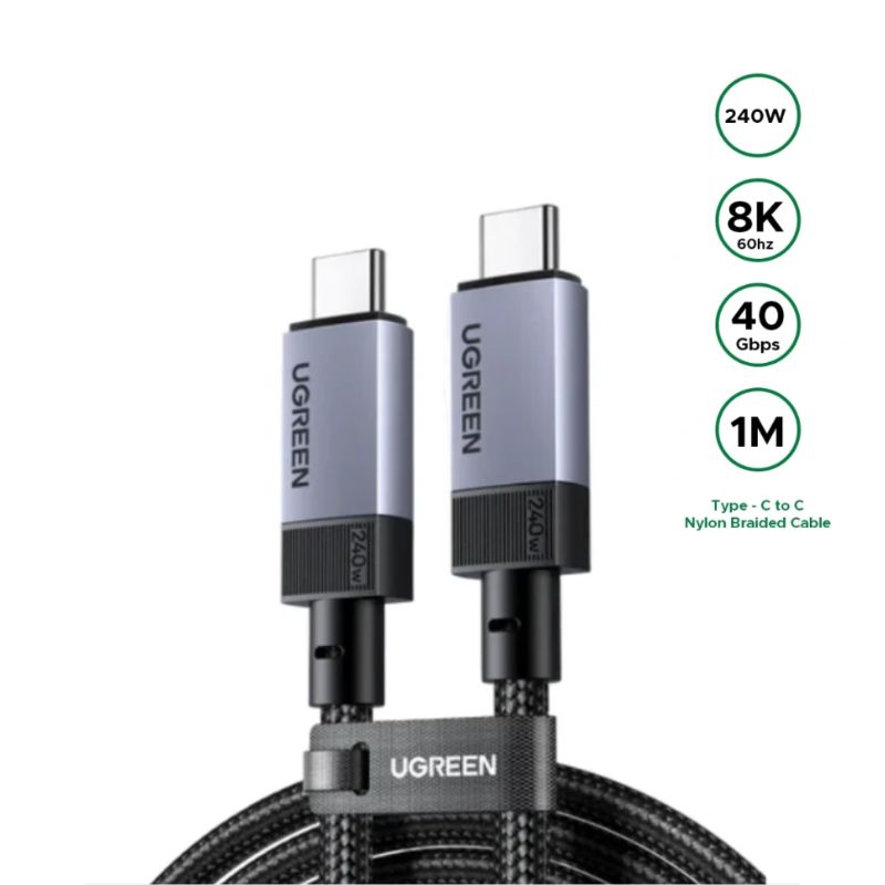 UGREEN 65175 USB4 Gen 3 240W Max Space Gray 1m Cable