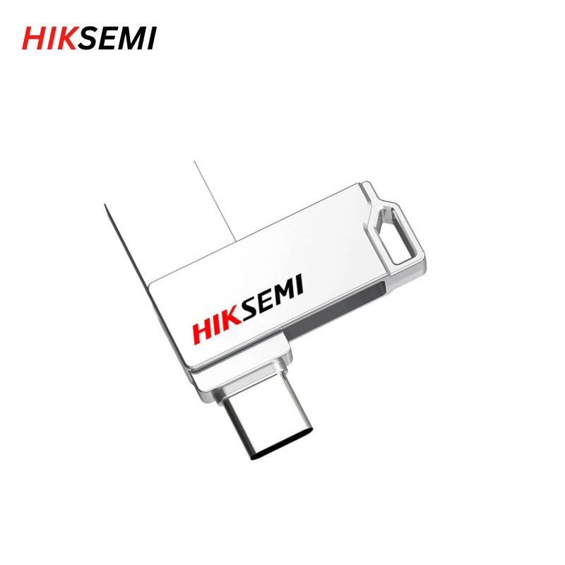 HIKSEMI 64GB SILVER BODY FLASH DRIVE USB 3.2 TYPE A+C (HS-USB-E327C 64G U3 Silver)