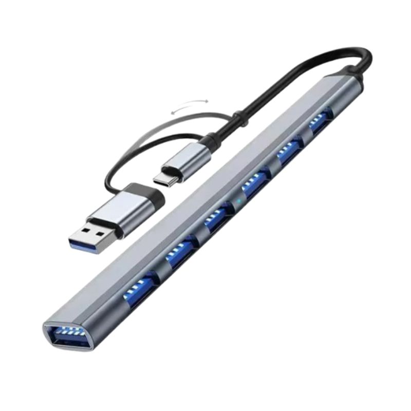 USB 3.0 Type-C and USB Hub with 7 ports