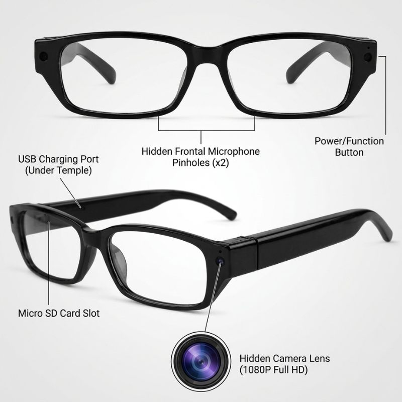 Sunglasses Spy Hidden Camera 1080P Full HD R9