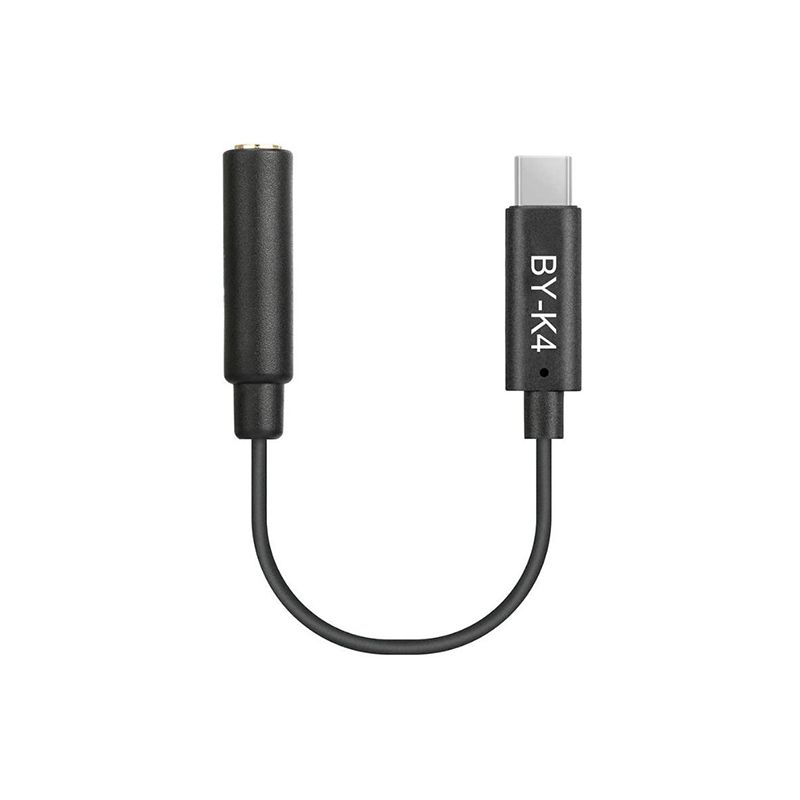 Boya BY-K4 3.5mm TRS Female to Type-C Male Black  Converter