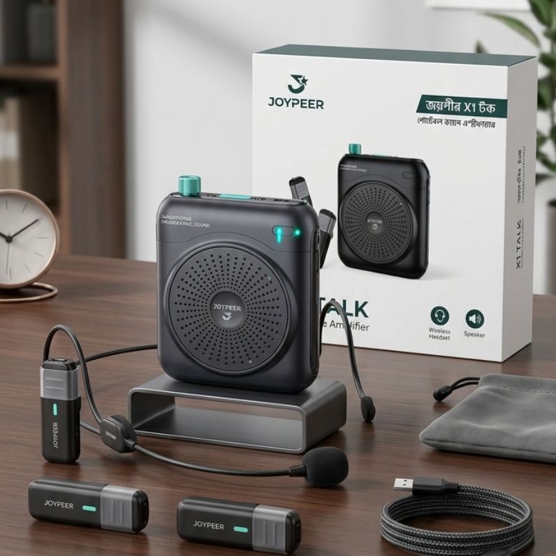JOYPEER X1 TALK Portable Voice Amplifier with Dual Wireless Microphones
