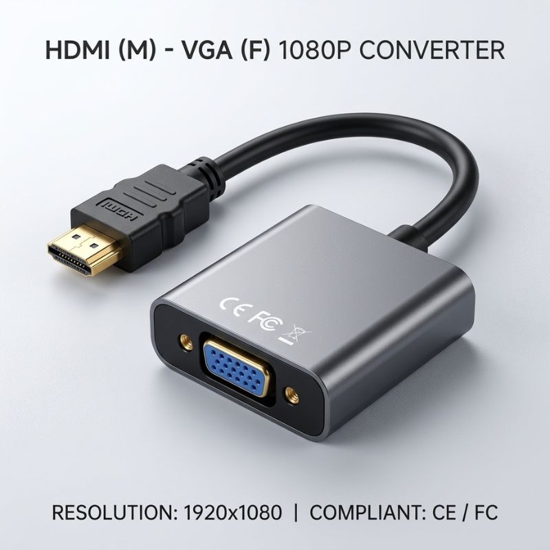HDMI To VGA Converter Adapter Cable