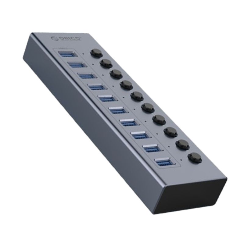 ORICO 10-Port USB 3.0 HUB with Individual Keys ( BT2U3-10AB-GY-BP )