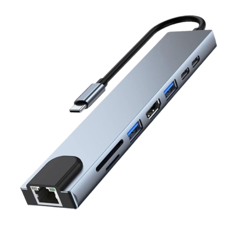 Multiport 8-IN-1 USB-C Hub Premium Docking Station