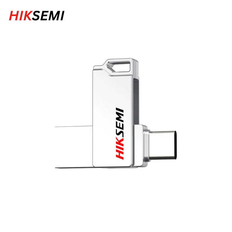 HIKSEMI 128GB SILVER BODY FLASH DRIVE USB 3.2 TYPE A+C (HS-USB-E327C 128G U3 Silver)