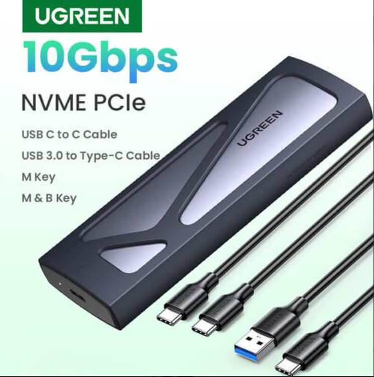 UGREEN (90264) M.2 NVMe SATA  SSD Enclosure CM400