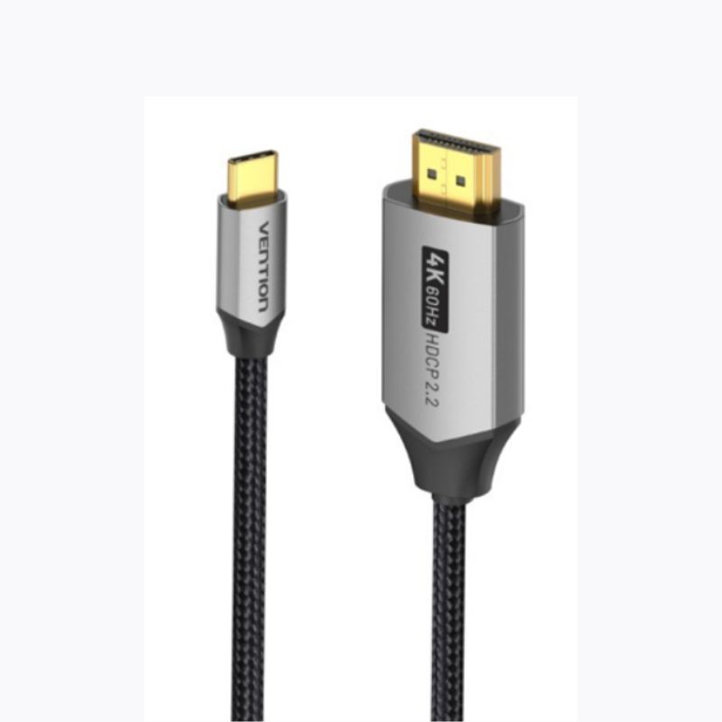 VENTION CRBBG 4K@60Hz Cotton Braided USB-C to HDMI Cable 1.5M Black